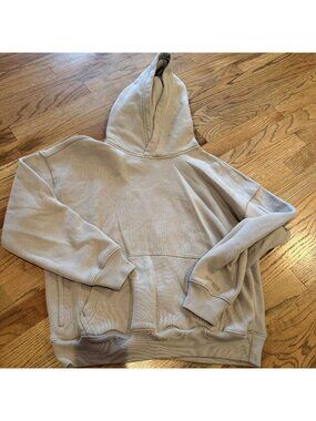 Hollister Boxy Fit Tan Hoodie Sweatshirt Unisex XS